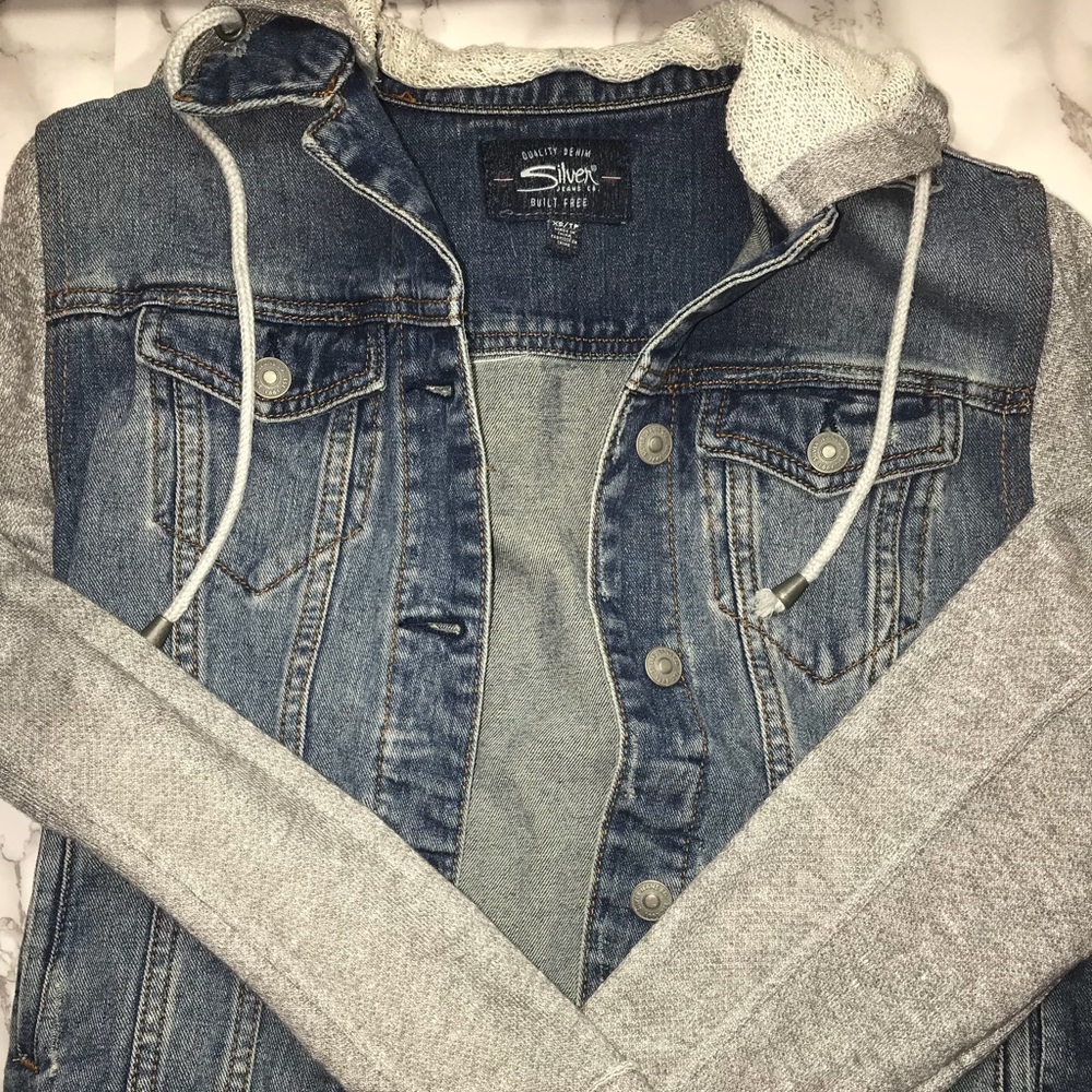 Hooded Denim Jacket by Silver jeans